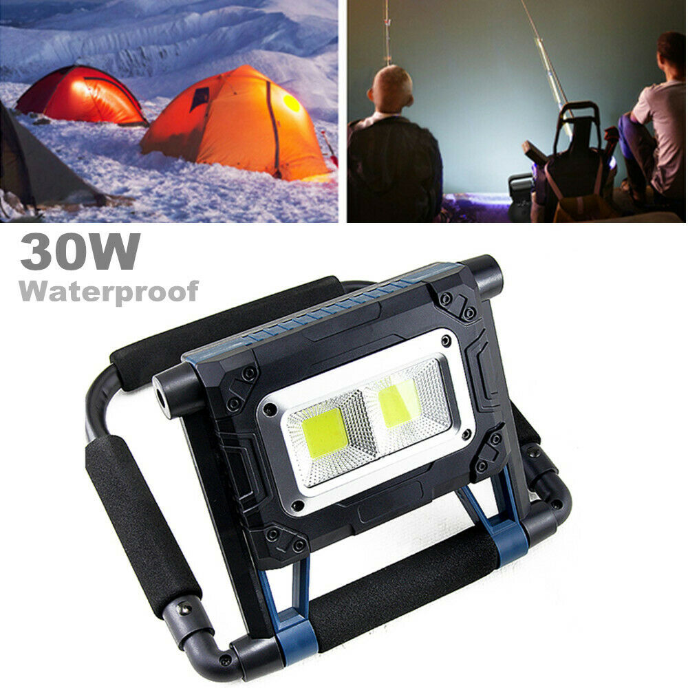 1x USB Rechargeable LED Work Light Outdoor Floodlight Emergency Lamp Waterproof
