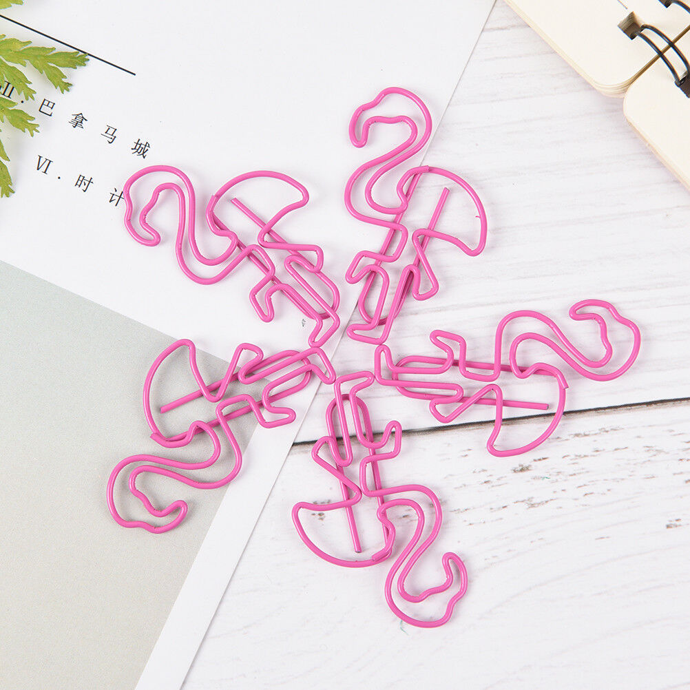 5Pcs/lot Pink Flamingo Bookmark Planner Paper Clip for Book Stationery Sch.l8