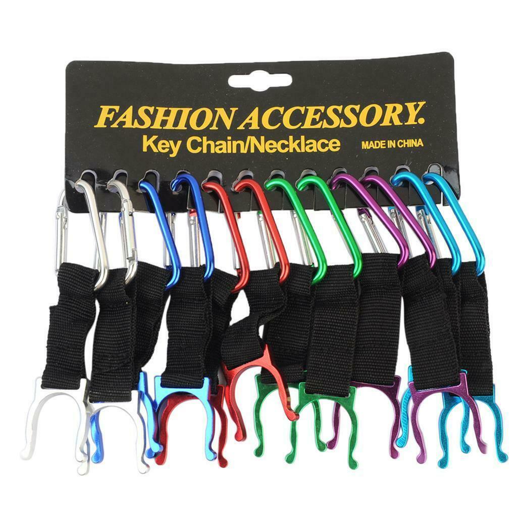 12pcs Water Bottle Clip Carabiner Carrier Hanger For Camping Hiking Backpack