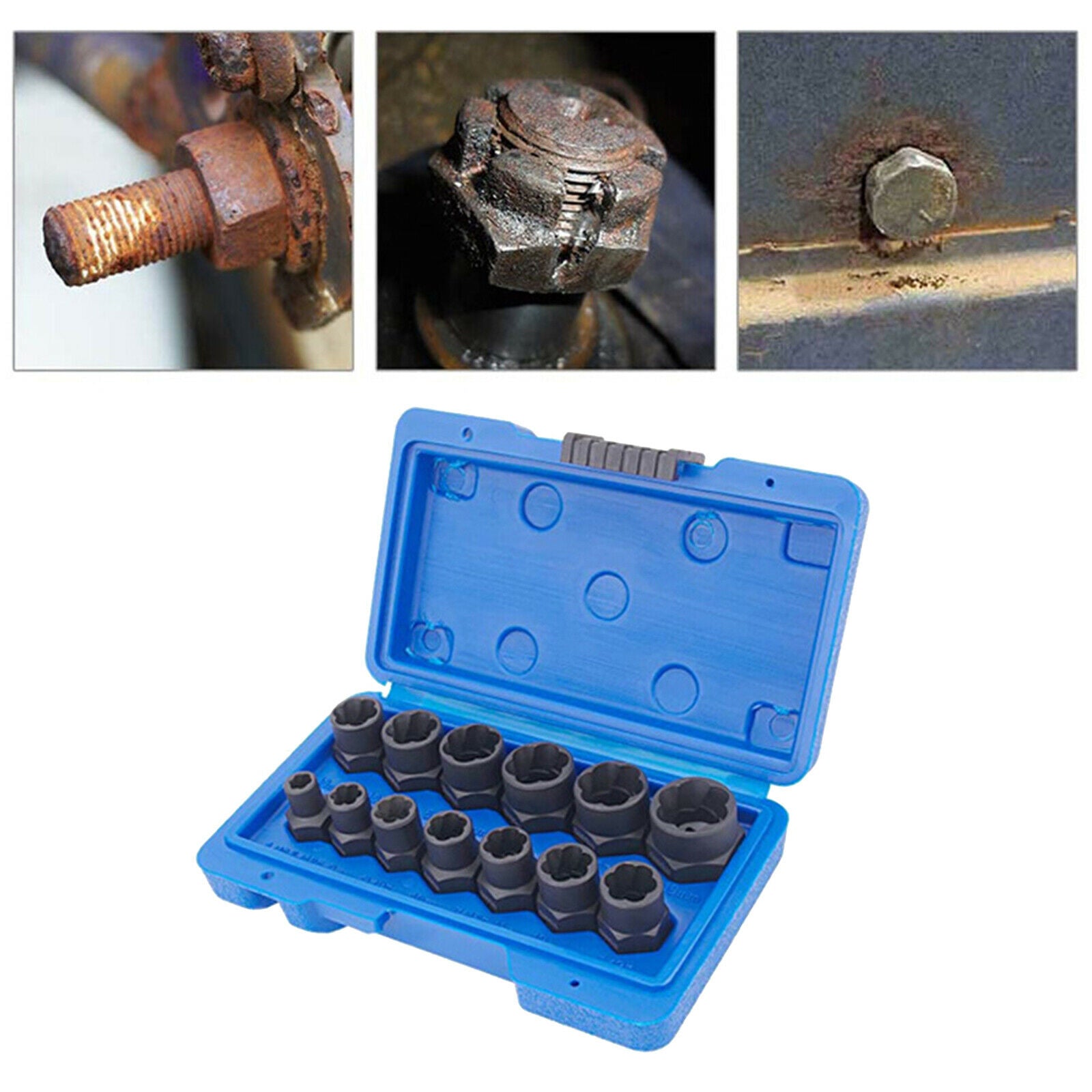 Bolt Remover Bolt Remover Tool with Carrying Case Remove Damaged Nuts Screws