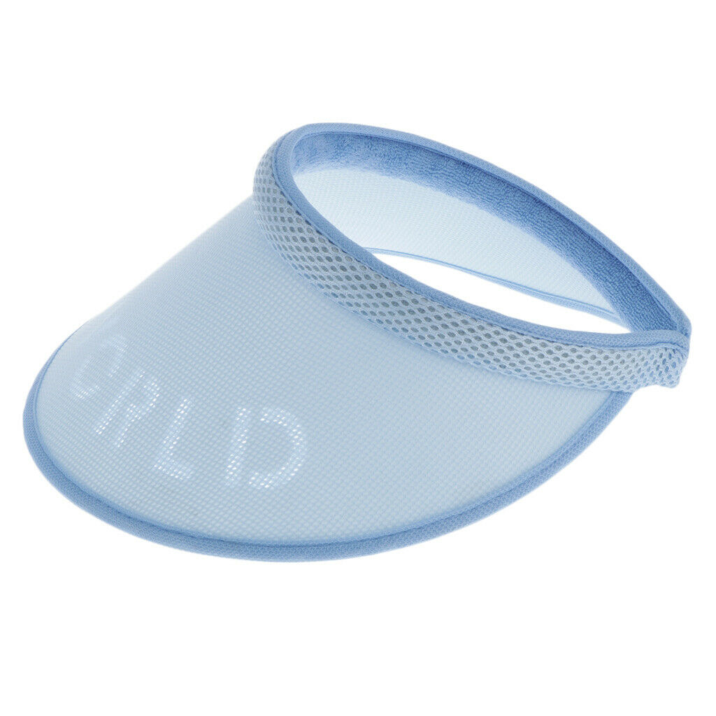 Sun Visor Hats Womens Large Brim Summer UV Protection Beach   Blue
