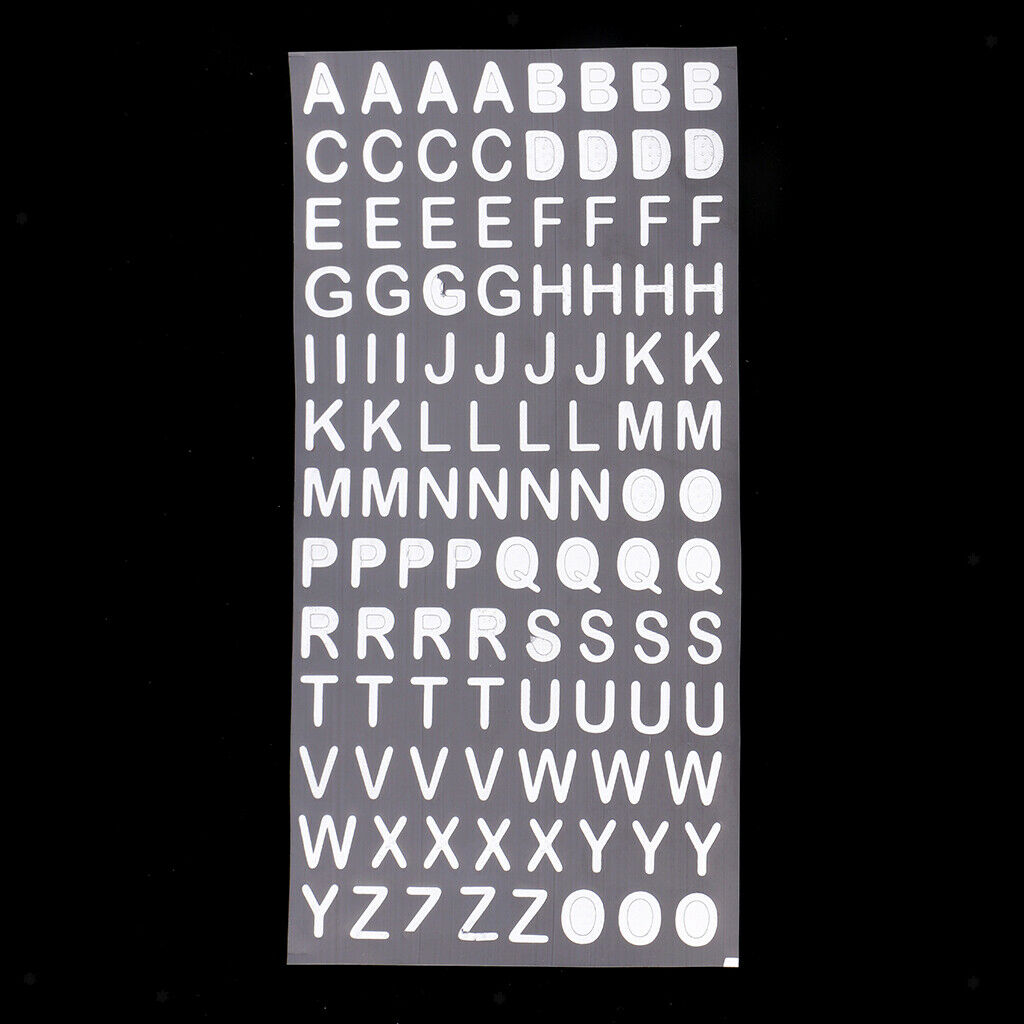6 Piece Alphabet Numbers Letters Stickers Label Craft Self Adhesive Peel Off