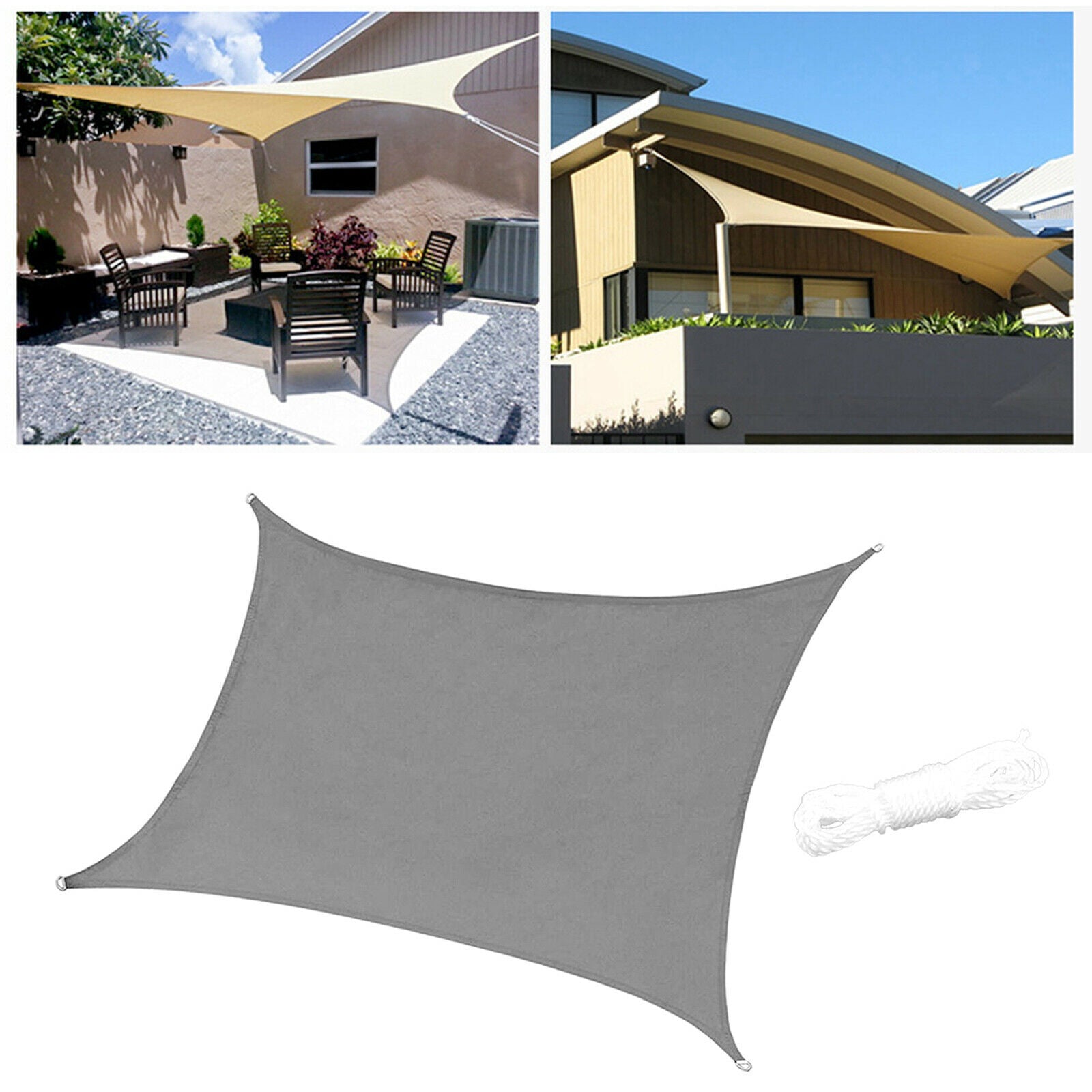 Outdoor Awning Canopy Sun Shade Sail UV Block Sun Shelter for Patio Decking