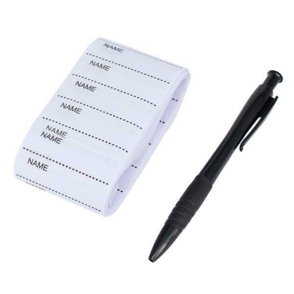 200 Pieces Iron on Name Labels Identity ID Garment Fabric Tags Marker Set