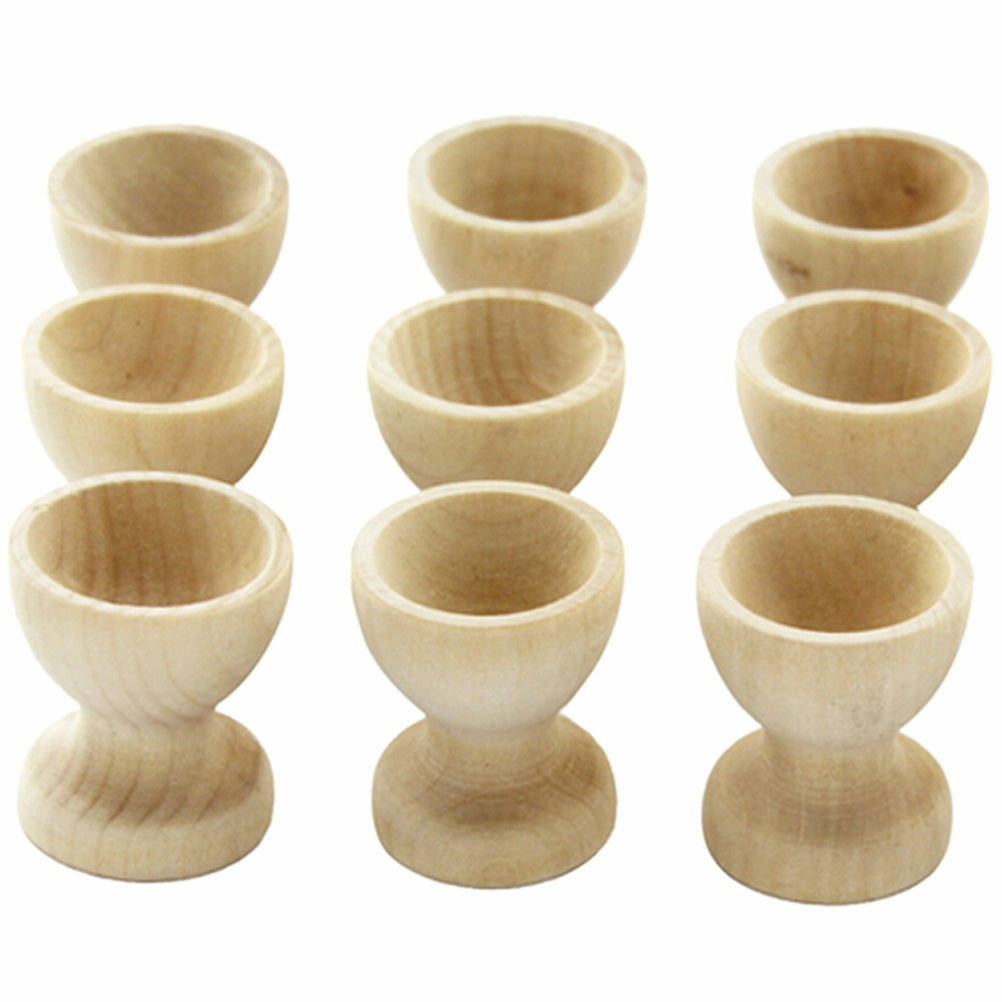 2x  Egg Cup Holder Wooden Kitchen Dinning Table DIY Crafts*Home Garden tdJCAUBD