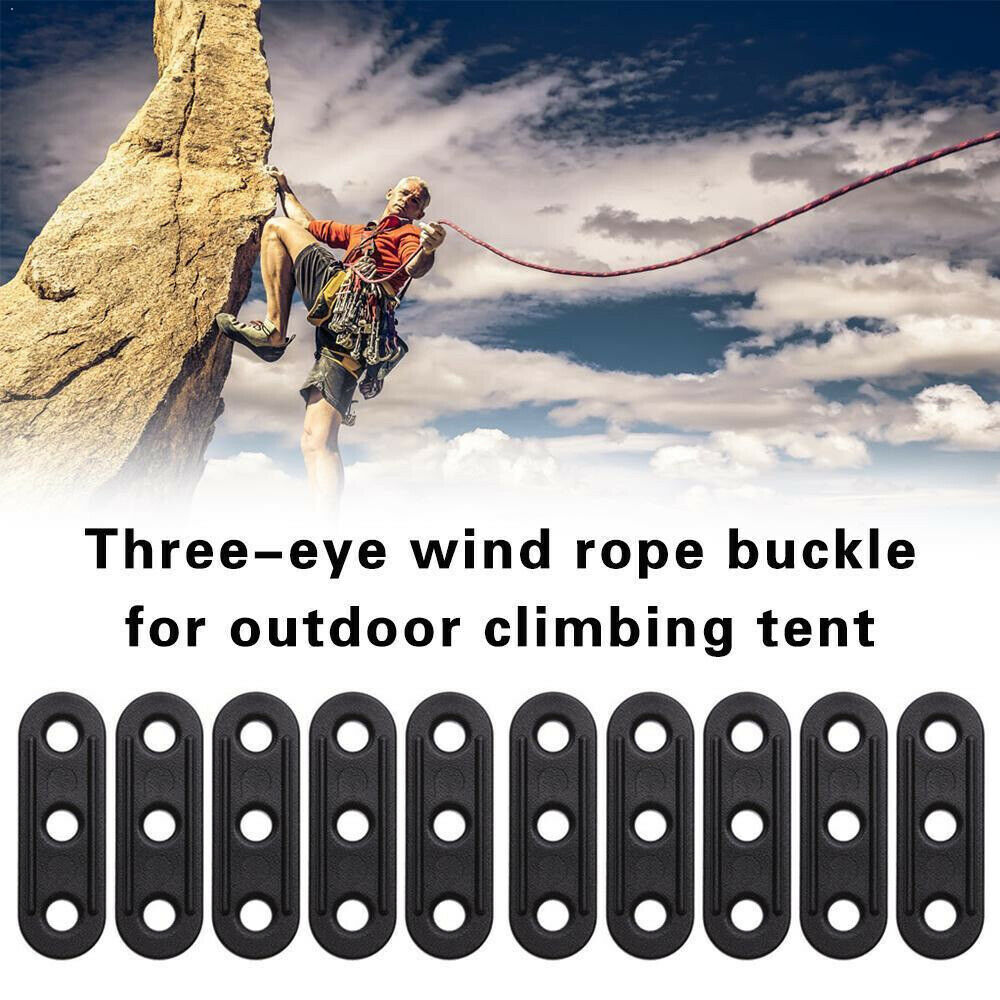 10Pcs Rope Buckle Fastener Plastic Cord Tensioners Rope Tent Buckle Adjuster LIN