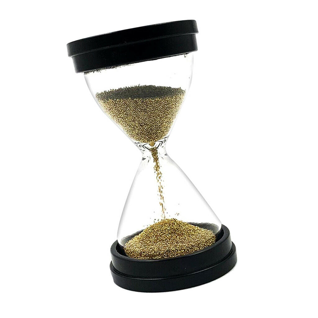 30s Plastic Golden Hourglass Sand Glass for Kitchen Cooking Table Ornament