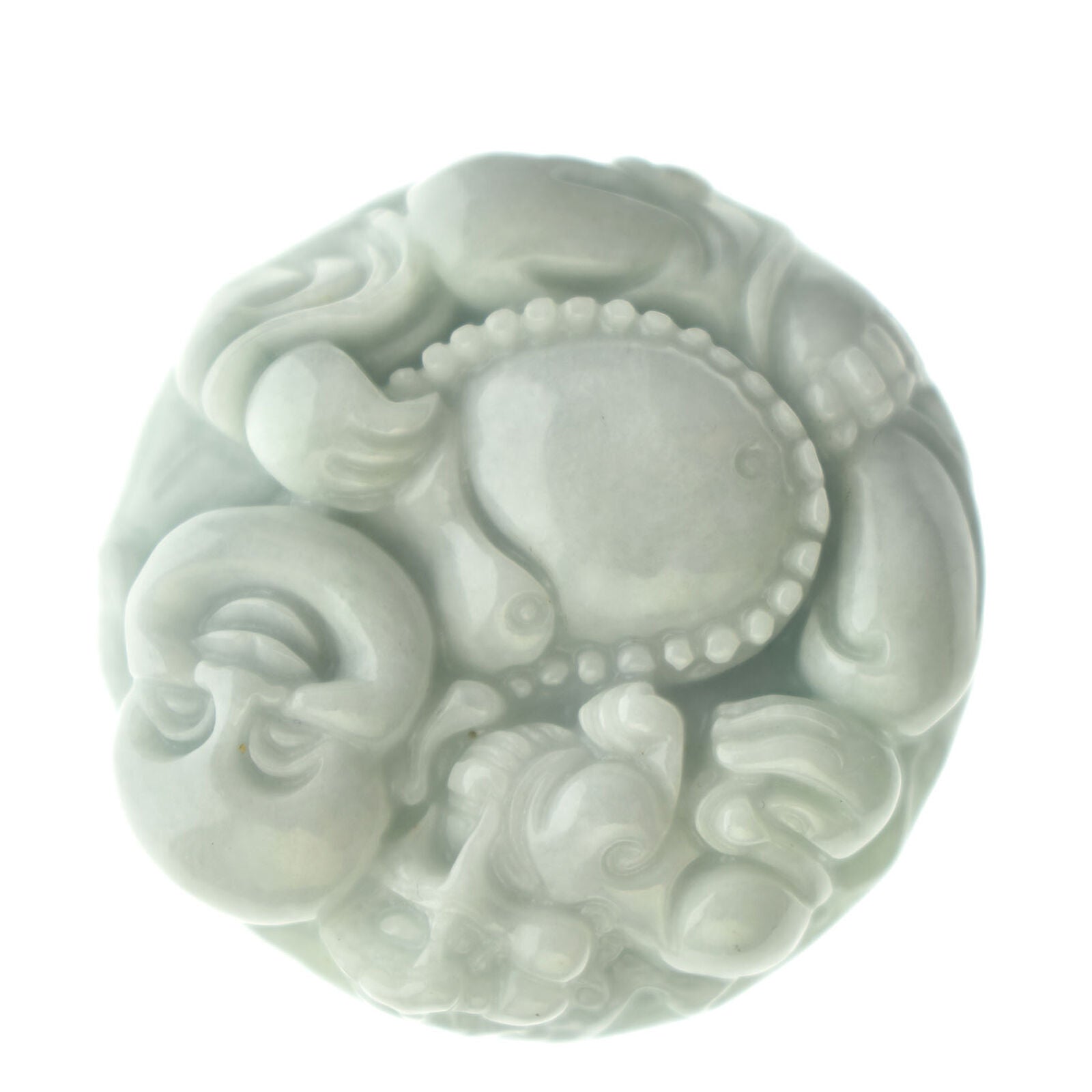 Icy Green Natural A Jade Jadeite Pendant Buddha God