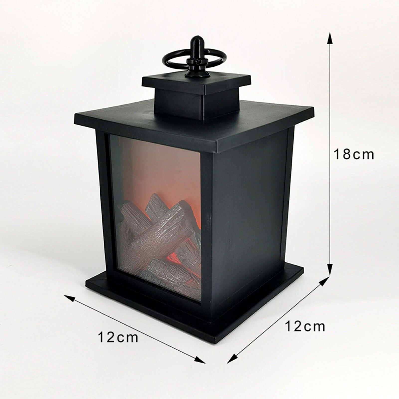 Fireplace Lantern Battery Operated LED Lights Tabletop Fireplace Lantern