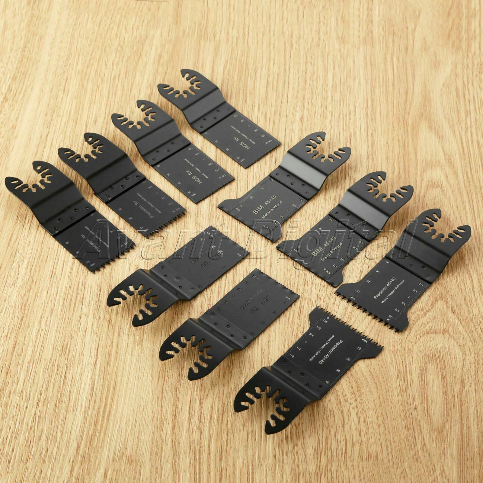 10pcs Precision E-cut Bi-metal Saw Blades For Oscillating Tool Fein Multimaster