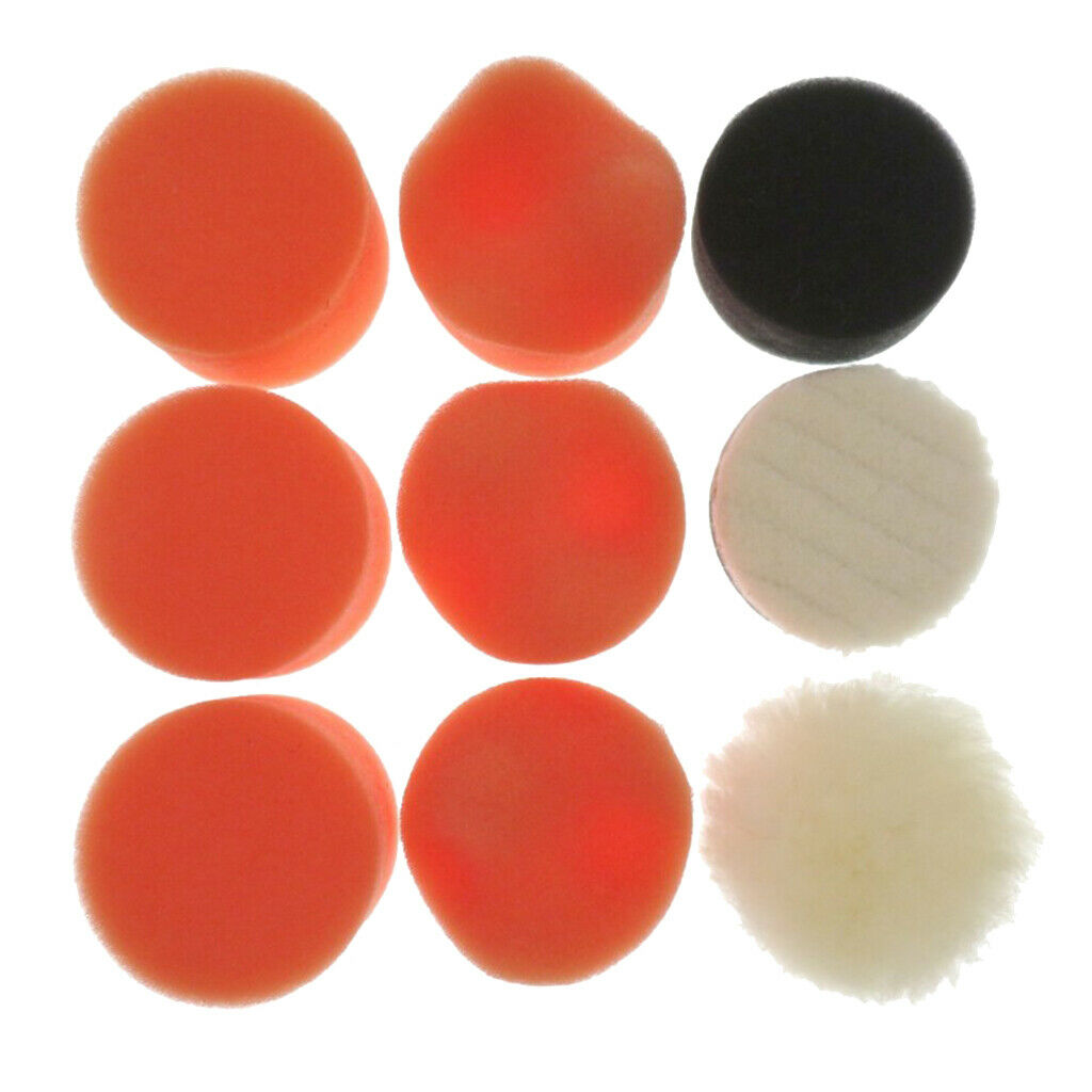 9pcs/set 2 " Washing Polishing Sponge Buffing Pads Replacements For Cars