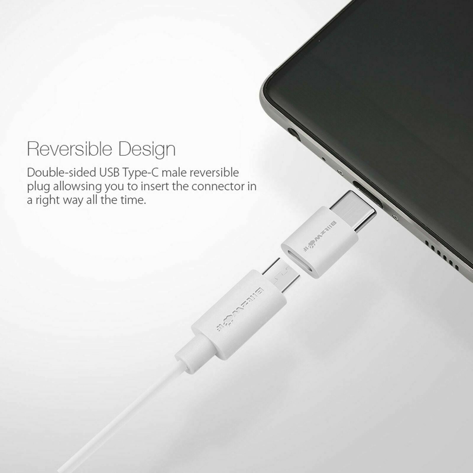 x2 BlitzWolf Type-C USB C to Micro USB Data Sync Charger Cable Connector Adapter