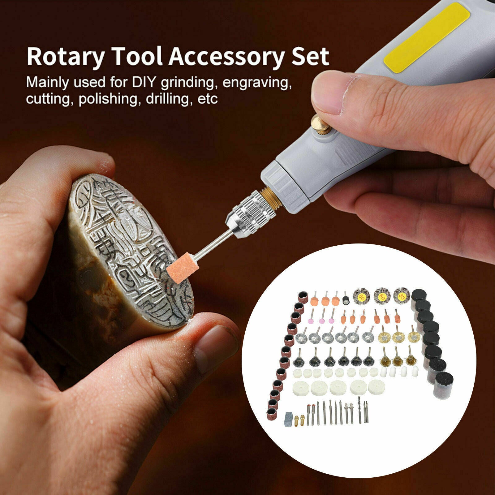 350Pcs Grinding Sanding Polishing Grinder Tool Set For Rotary Accessory