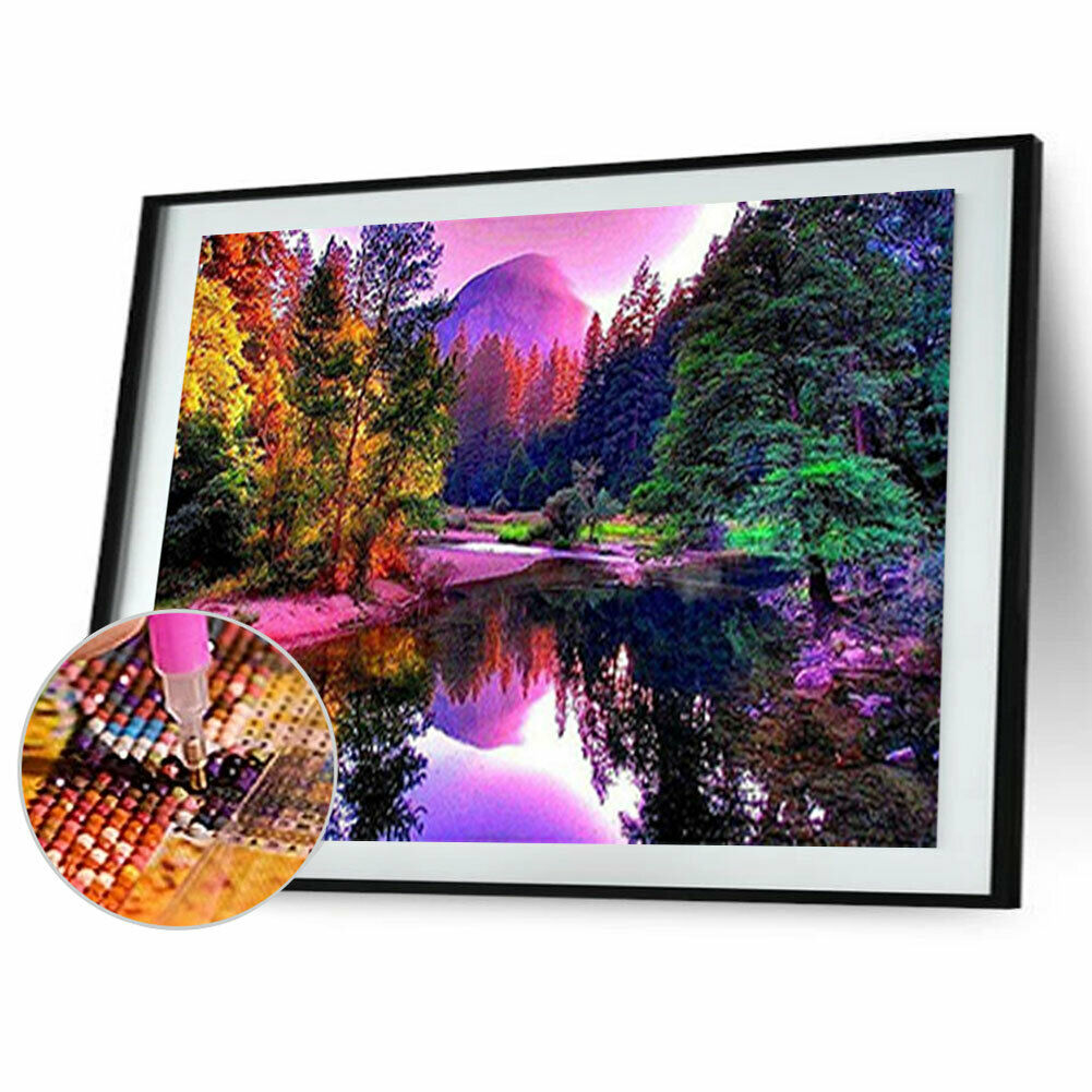 Romantic Landscape 5D Full Drill Diamond Painting Embroidery DIY Needlework @