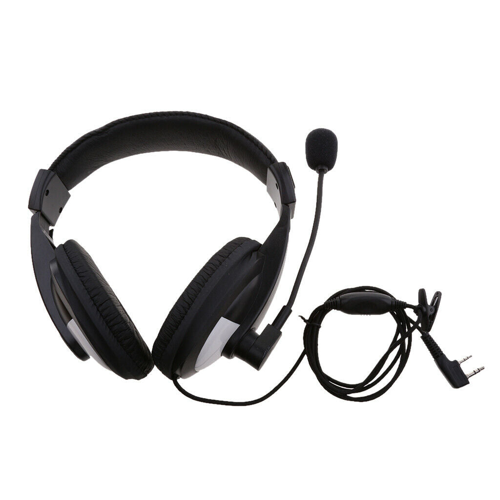 Noise- cancelling Racing Aviation Headset For 2 Pin Kenwood Baofeng Wouxun