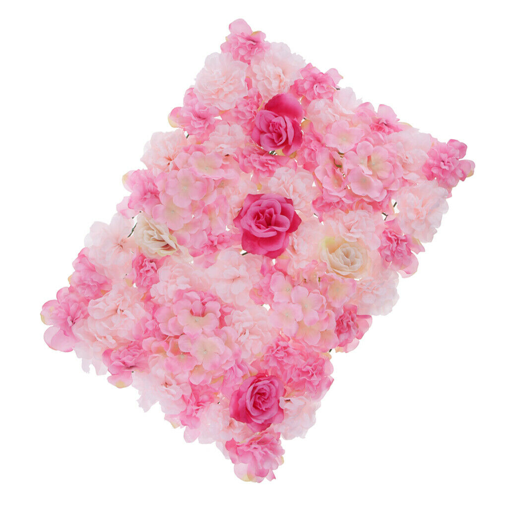 Pieces of 2 Upscale Rose Hydrangea Silk Flower Panel with Stage Background