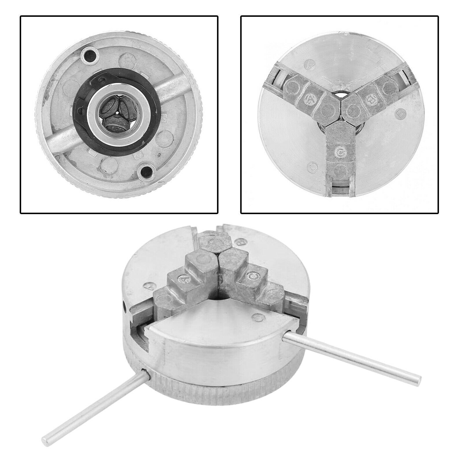 Zinc Alloy Mini Lathe Chuck Three Jaws Clamp Clamping Parts Accessories