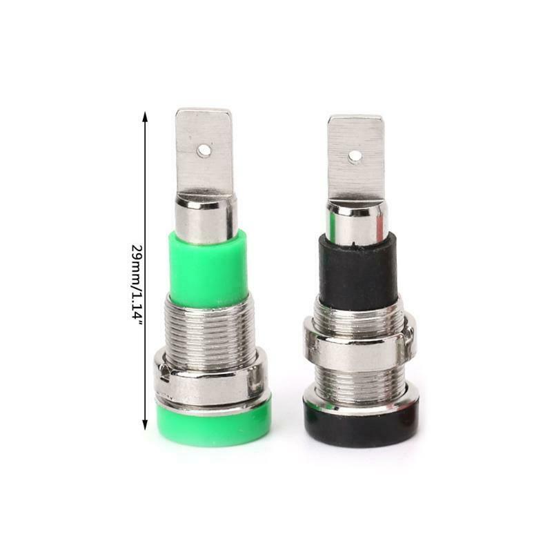 5pcs 4mm Banana Plug Connector Terminal Screw-type Electronic Banana Plug Socket