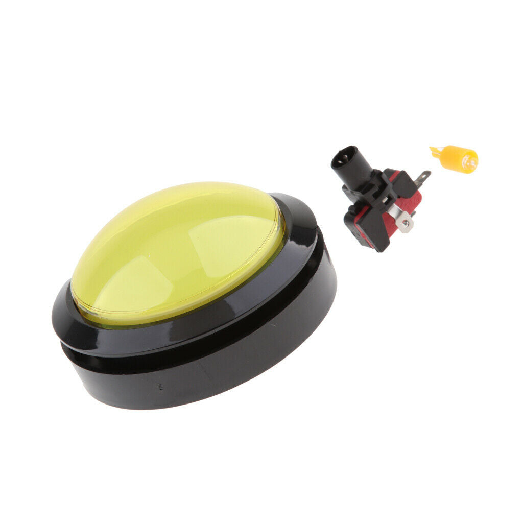 100mm LED Arcade Video Game Button Switch & Microswitch Push Buttons Yellow