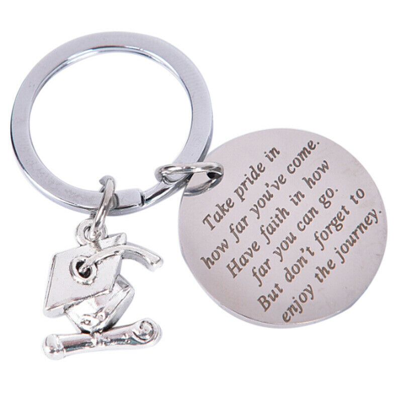Graduation Keychain Take Pride in Keyring Stainless Steel  Graduates Gift.l8