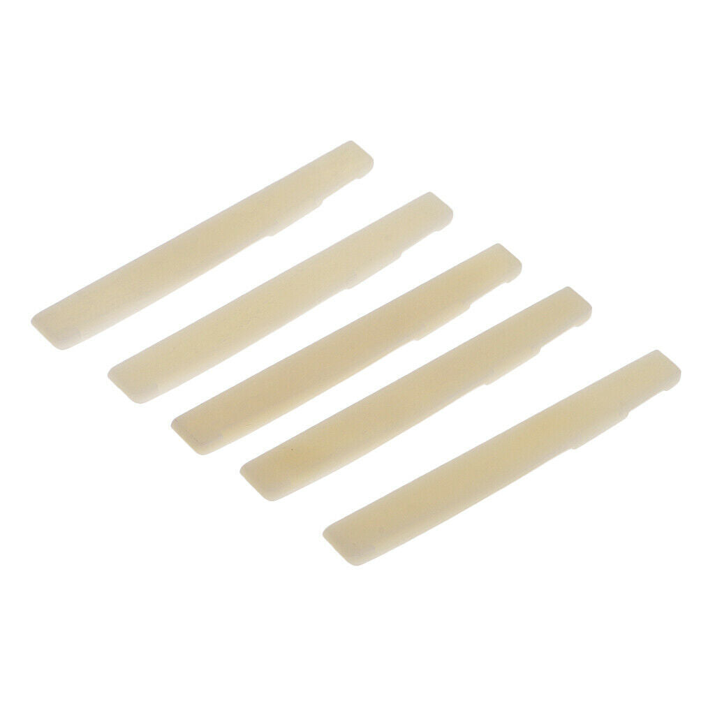 5x guitar bridge Ivory Saddles Cutted Bones 72x9x3mm for acoustic guitar