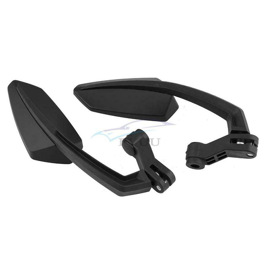 2 × Plastic Glass Motorcycle Bikes Rearview Side Mirrors For Kawasaki And Suzuki