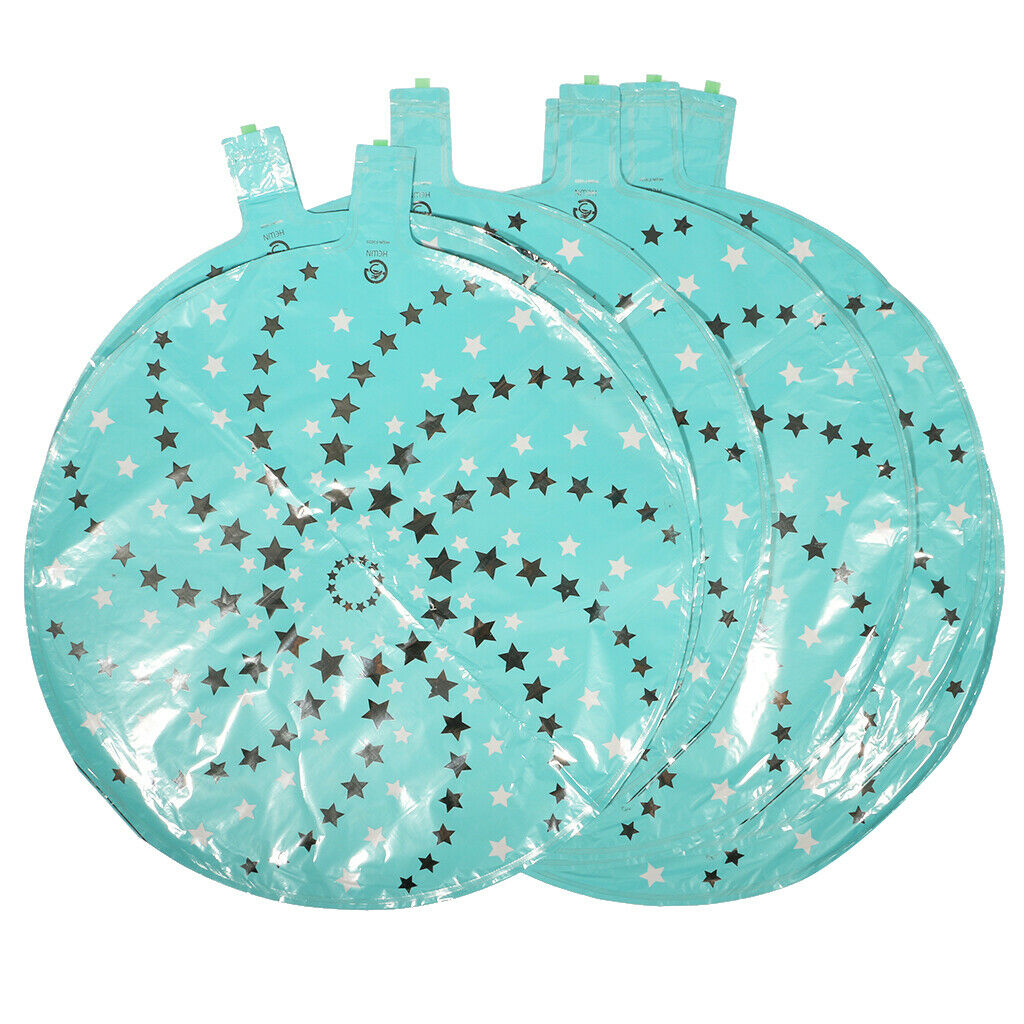 10pcs Round Foil Balloons w/ Star Decoration Wedding Birthday Supplier Blue