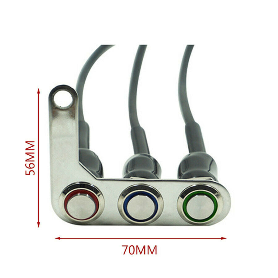 2X Motorcycle Left+Right Handlebar Switches DC 12V Universal Adjustable Switch