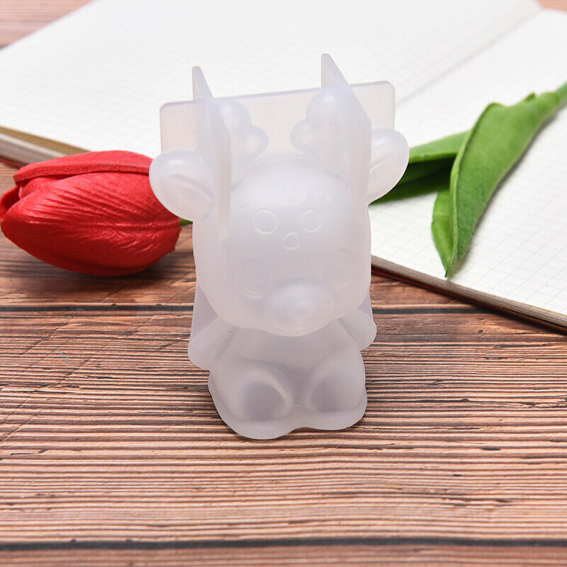 Transparent Mirror Elk Silicone Mold DIY Making  Silicone Mould Xmas Orna.l8