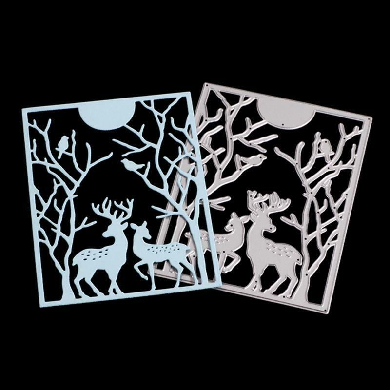 Christmas Deer Metal Cutting Dies Stencil Scrapbook Album Paper Card Template