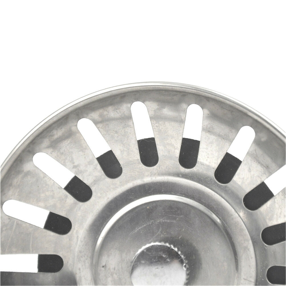 Kitchen Stainless Steel Basin Drain Dopant Sink Strainer Basket Waste Filt.l8