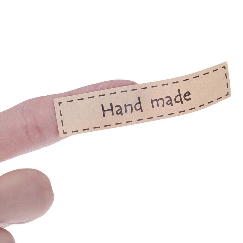 80Pcs "Hand Made" Self Adhesive Stickers Kraft Seal Paper Label Gift 1.5*.l8