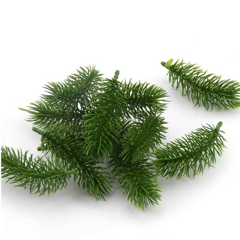 20pcs Artificial Plastic Pine Plants Branches Party Decorations ChristmasTreFCA