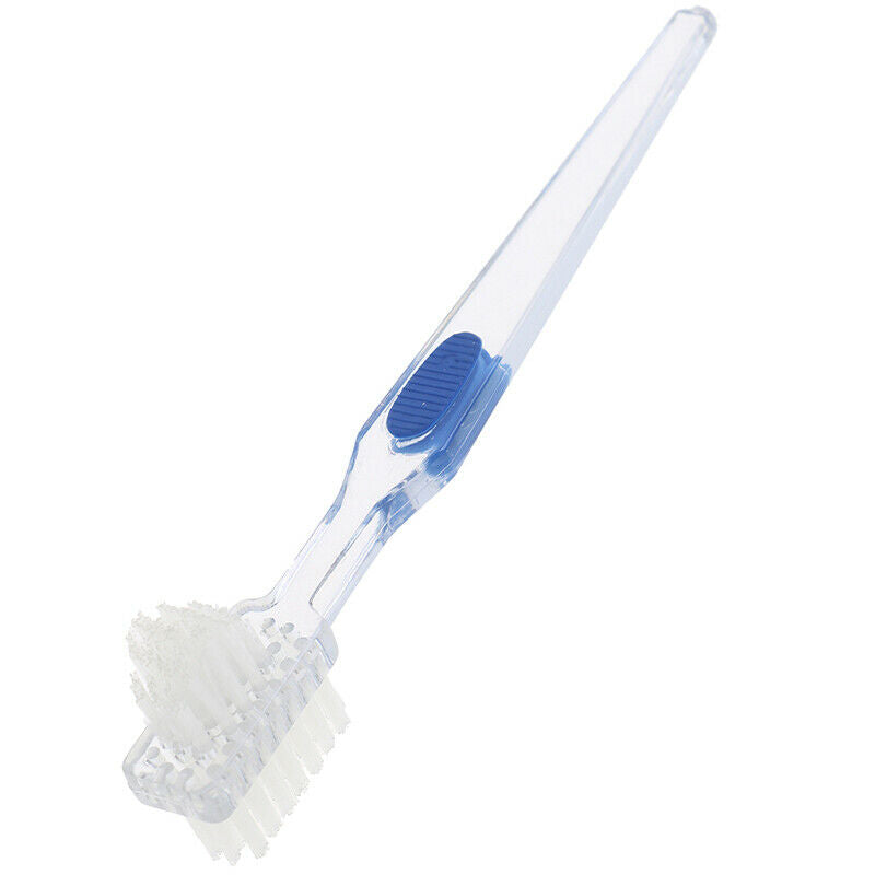 Double Sided Denture Brush Ultra Soft Bristle Head False Teeth Toothbrush Ora SJ