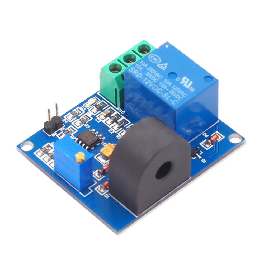 DC 12V AC Current Detection Sensor Protection Relay Module 5A Over-Current