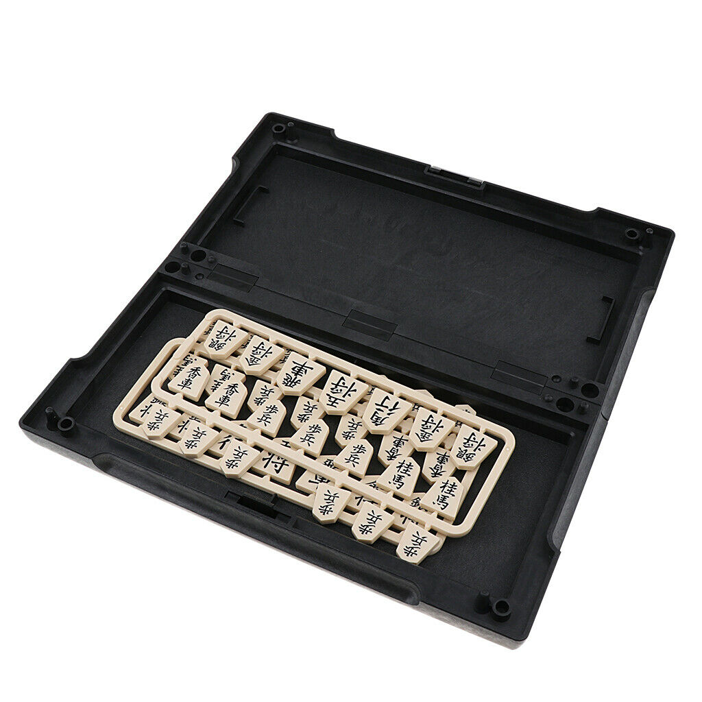 Plastic Shogi Japanese Chess Game Set with Folding Board & Pieces 4.92 x 9.84 x