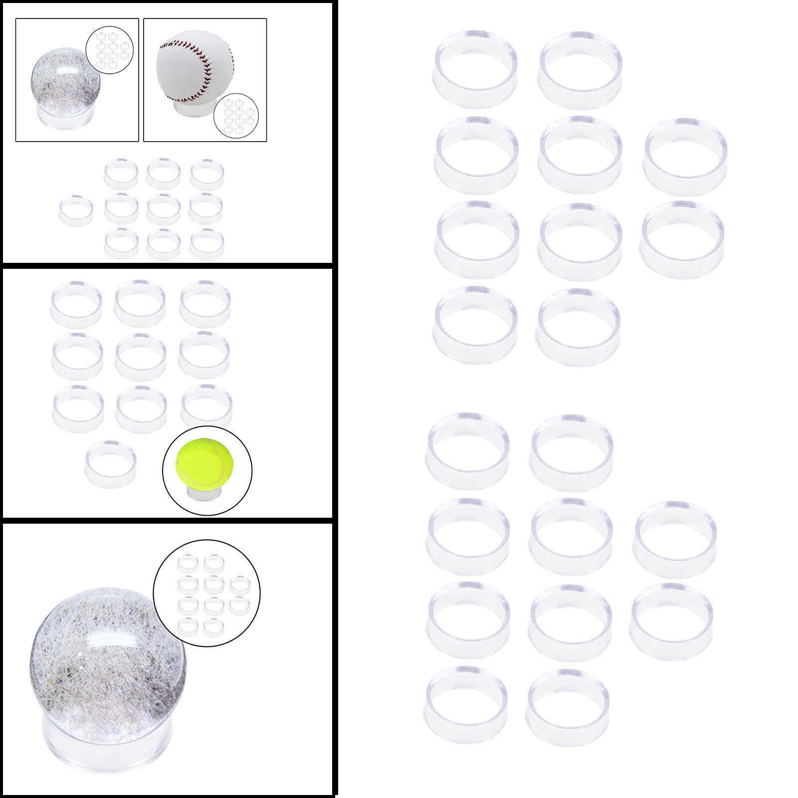 20x Acrylic Display Stand For Crystal Ball Glass Stone Sphere Gems Base