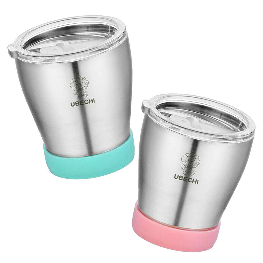 2 Pieces Colorful Kids Cupï¼Œ300ML,Insulated Tumbler with Lid, Double Wall