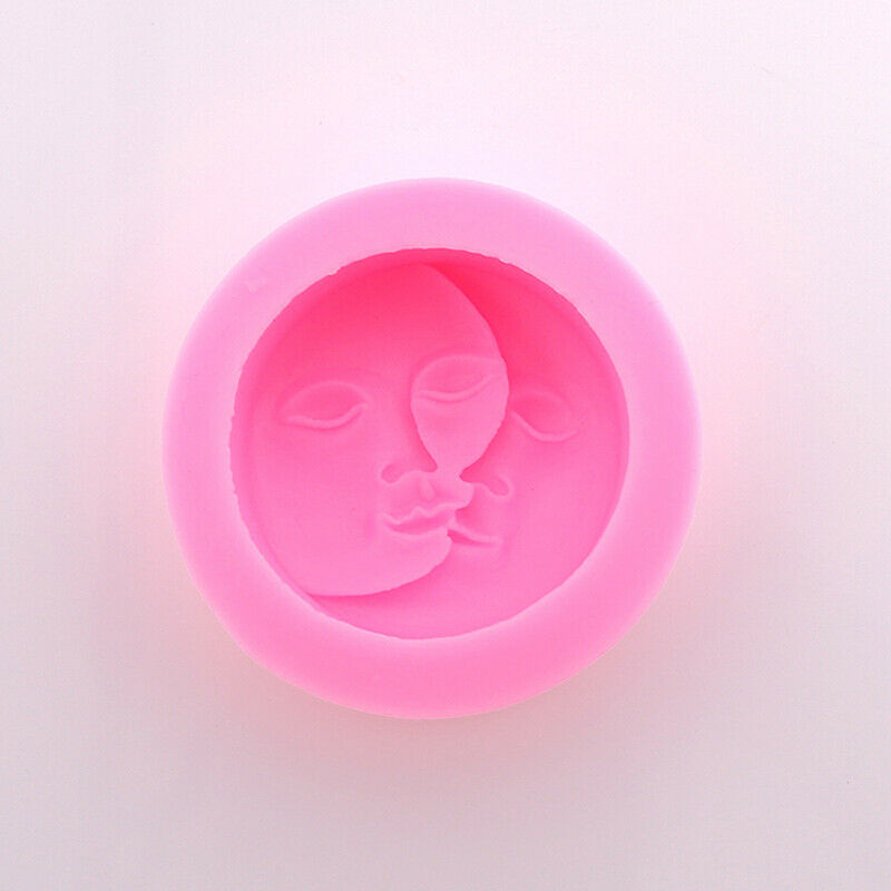 Silicone Non-Stick Mold Soap Mold DIY Sun Moon Face Craft Art Silicone So.l8
