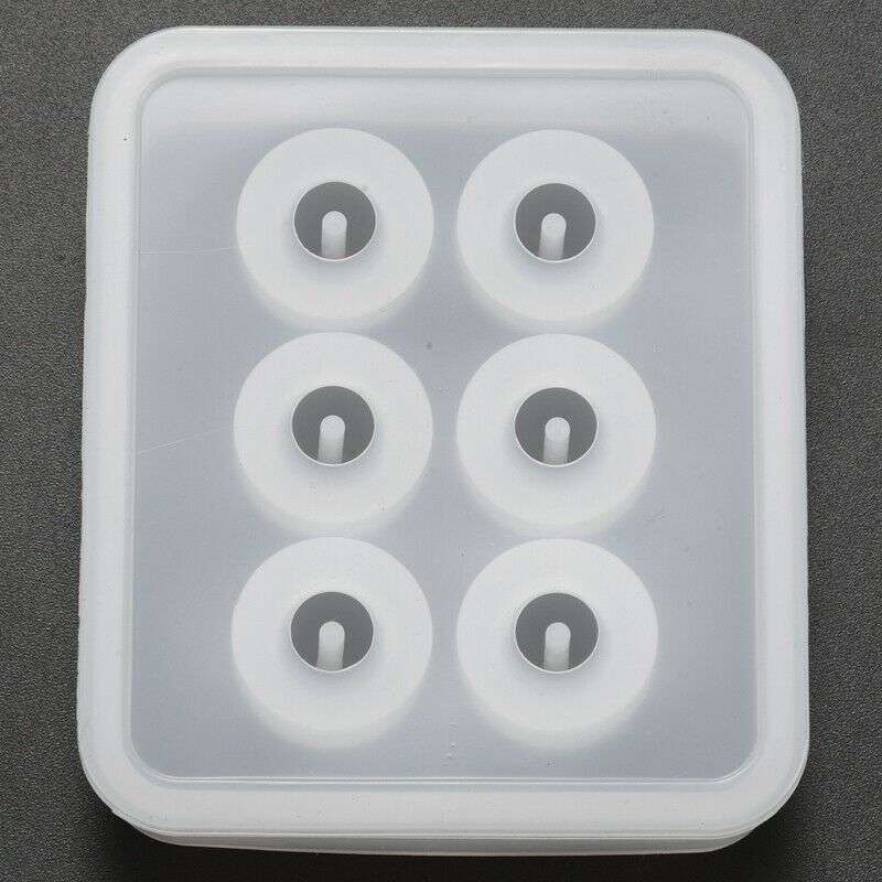 2pcs Sphere Ball Silicone Bead Molds with Holes Round Epoxy for Jewelry,PolymeX3