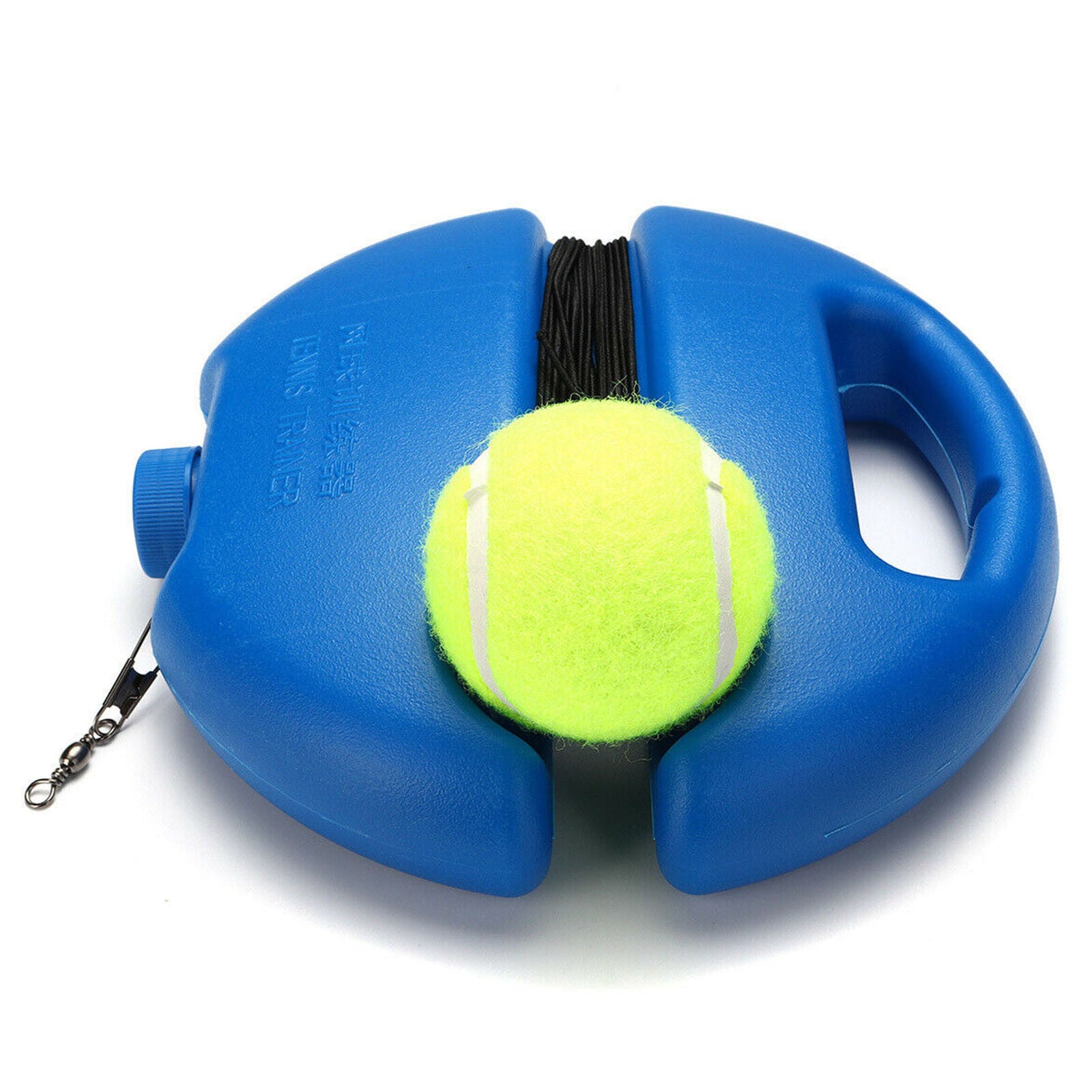 Single Tennis Trainer Training Practice Rebound Balls Back Base Tool + 3 Ball D1