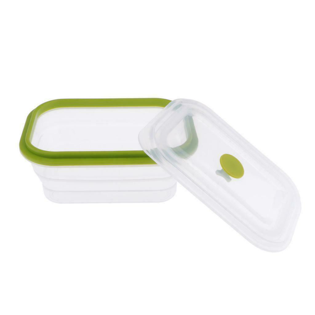 Portable Silicone Collapsible Food Storage Container Folding LunchBox 600ML