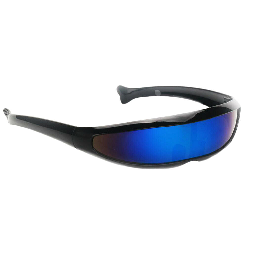 3X Men 80s Futuristic Shield Sunglasses Costume Mirrored Lens Glasses Favors