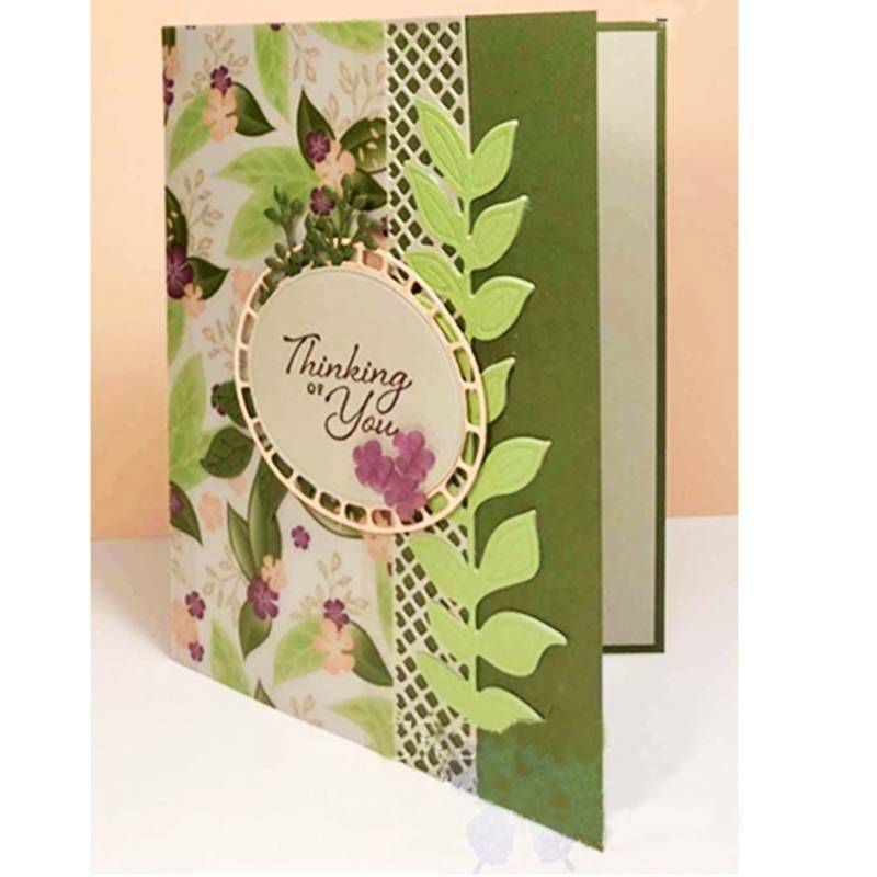 Leaf Stripe Cutting Dies Stencil DIY Scrapbooking Album Paper Card Embossing