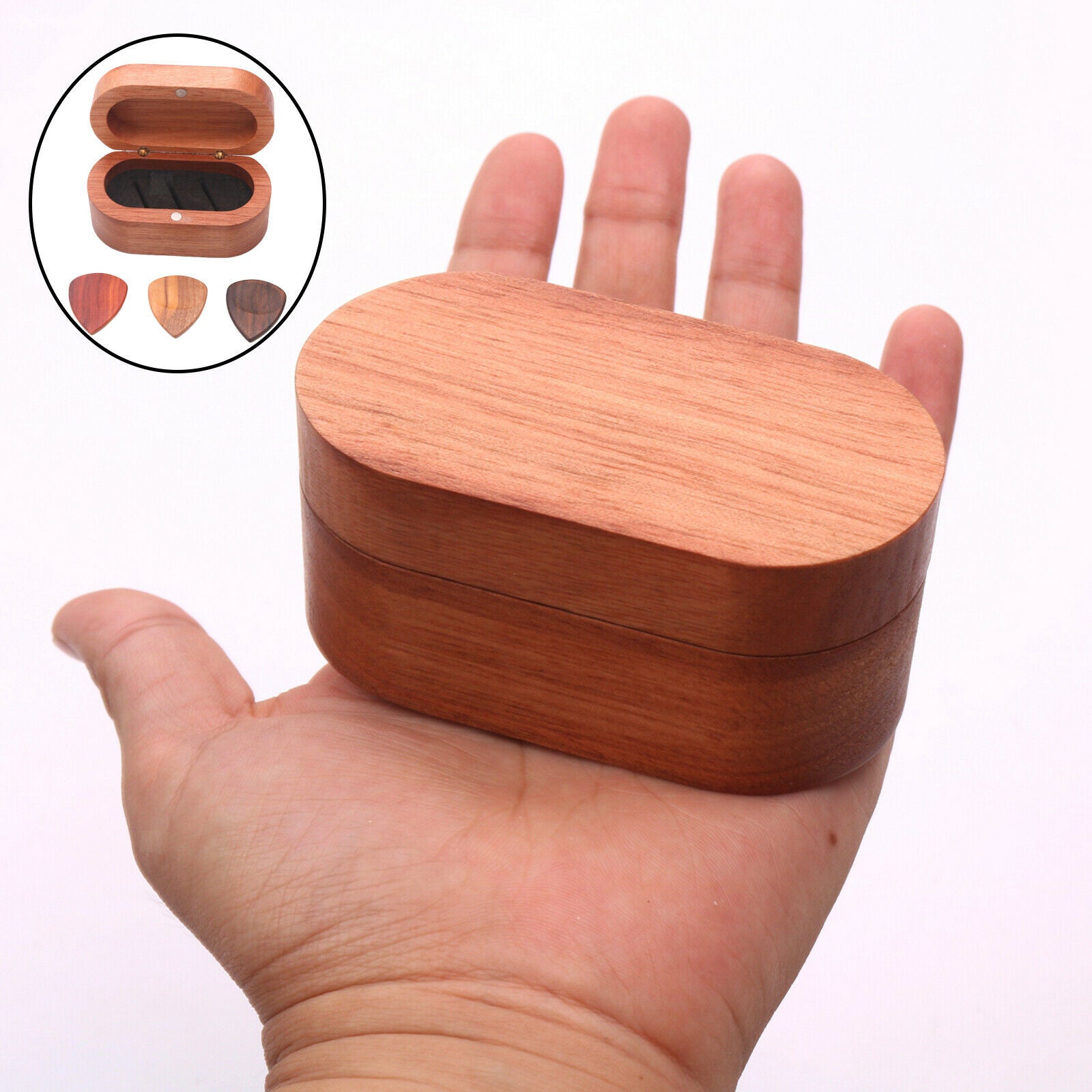 Acoustic Bass Ukulele Guitar Plectrum Case and 3 Guitar Picks for Beginner