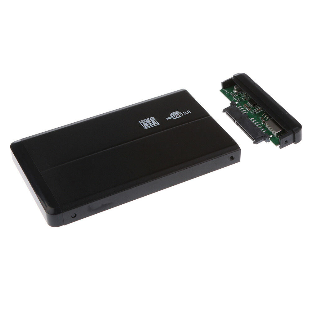 USB 2.0 HDD SATA External Hard Drive Disk Enclosure Case for 2.5"SATA Black