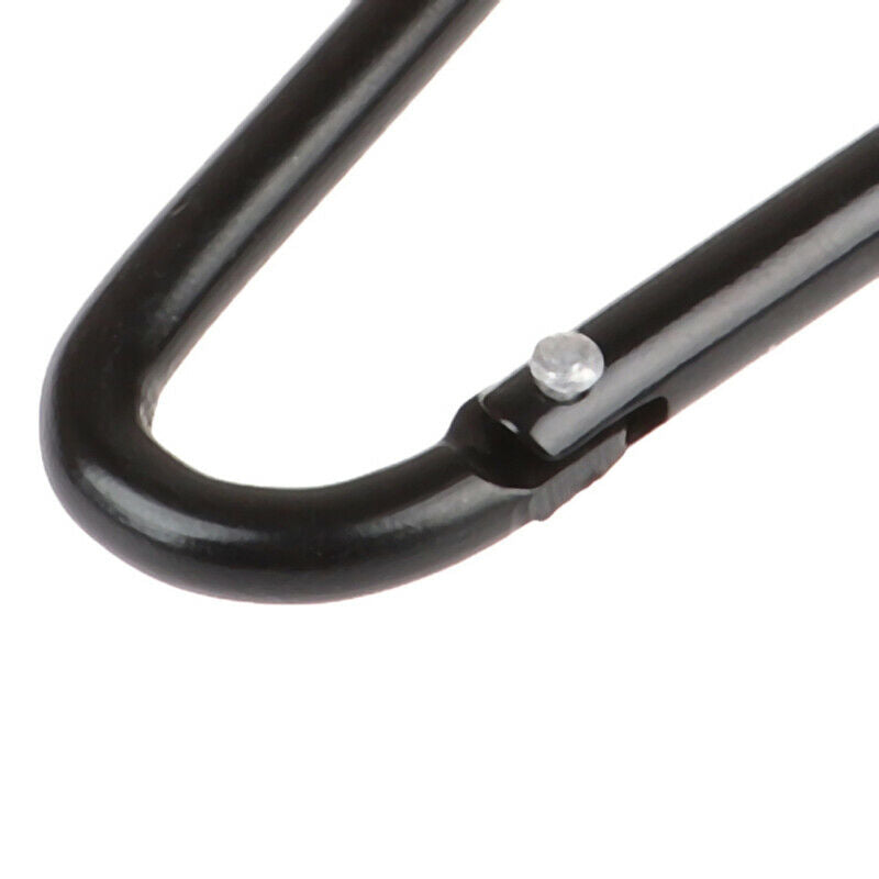 10Pieces Black D Shaped Aluminum Alloy Carabiner Hook Keychain Accesso.l8