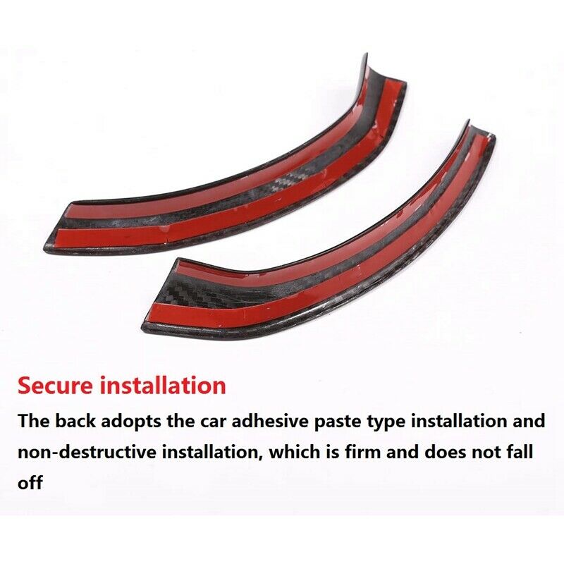 2*Carbon Fiber Steering Wheel Decoration For Alfa Romeo Giulia Stelvio 2017-2020