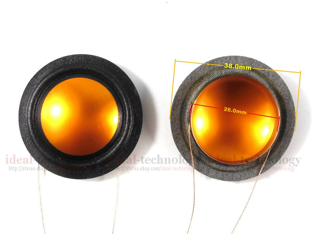 2PCS Voice coil 26mm silk+Titanium diaphragm dome Lead wire same side 4 ohm