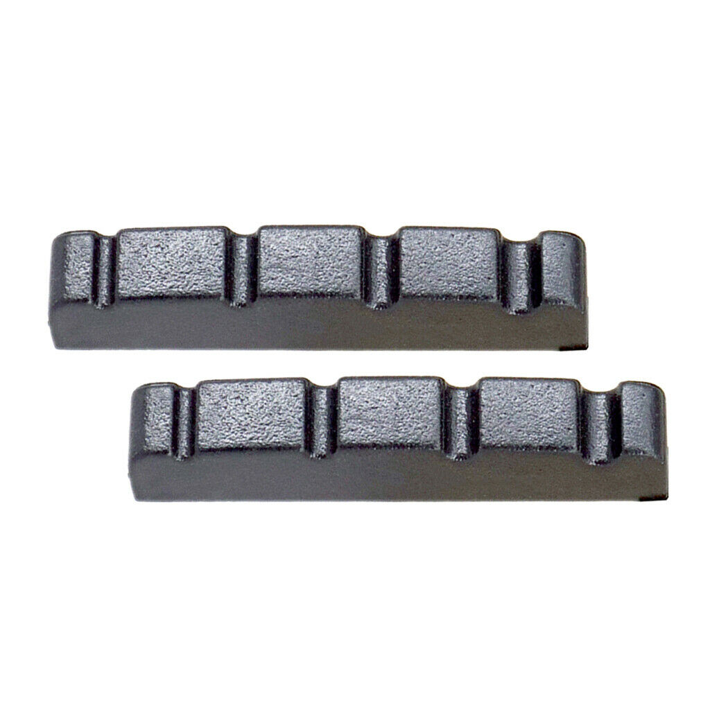2 Pcs String Slotted Nuts for 4 String Electric Bass Guitar Accessory Black